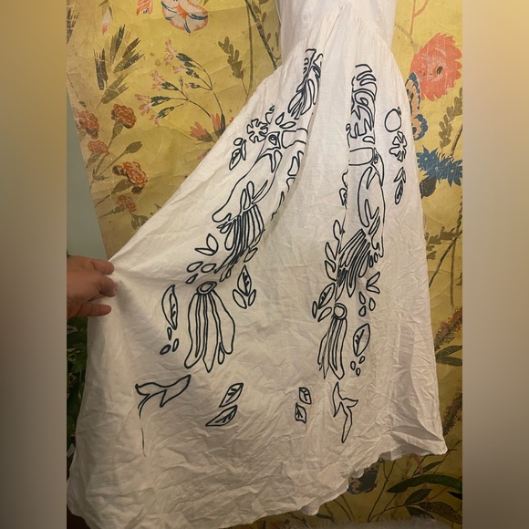 Anthropologie Farm Rio Embroidered Halter Maxi Dress - Picture 7 of 11